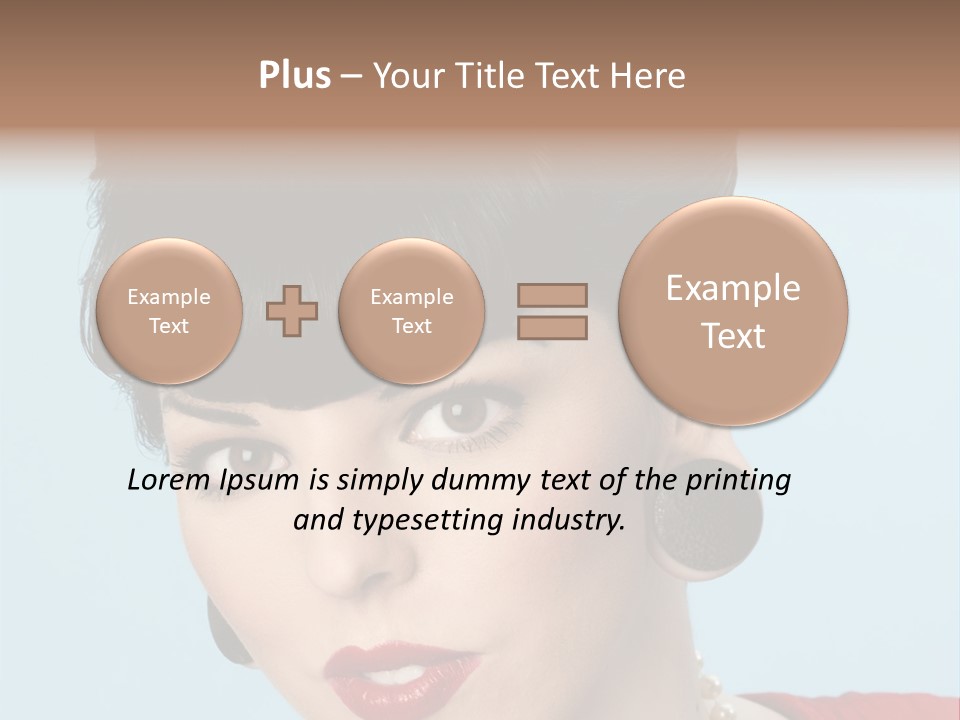 Necklace Head Brunette PowerPoint Template