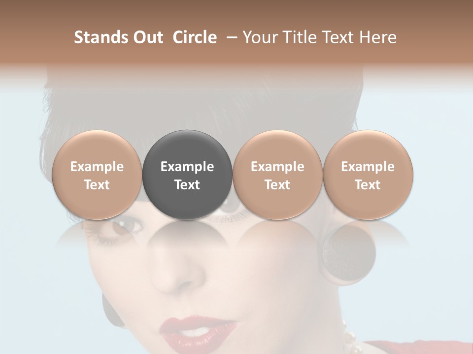 Necklace Head Brunette PowerPoint Template