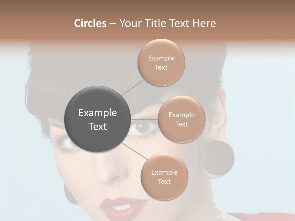 Necklace Head Brunette PowerPoint Template