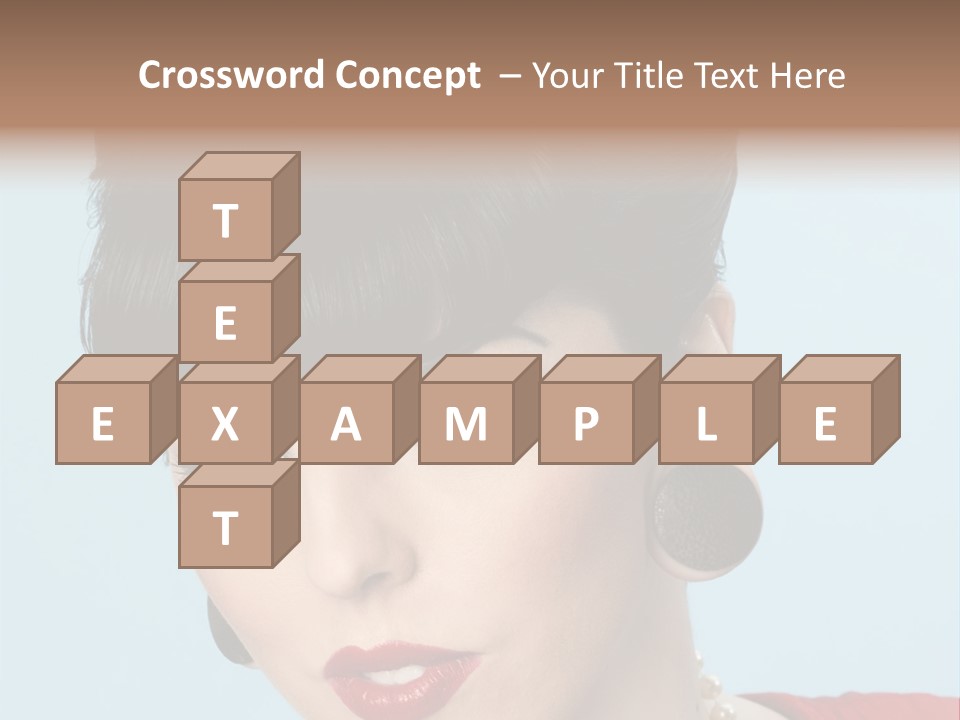 Necklace Head Brunette PowerPoint Template