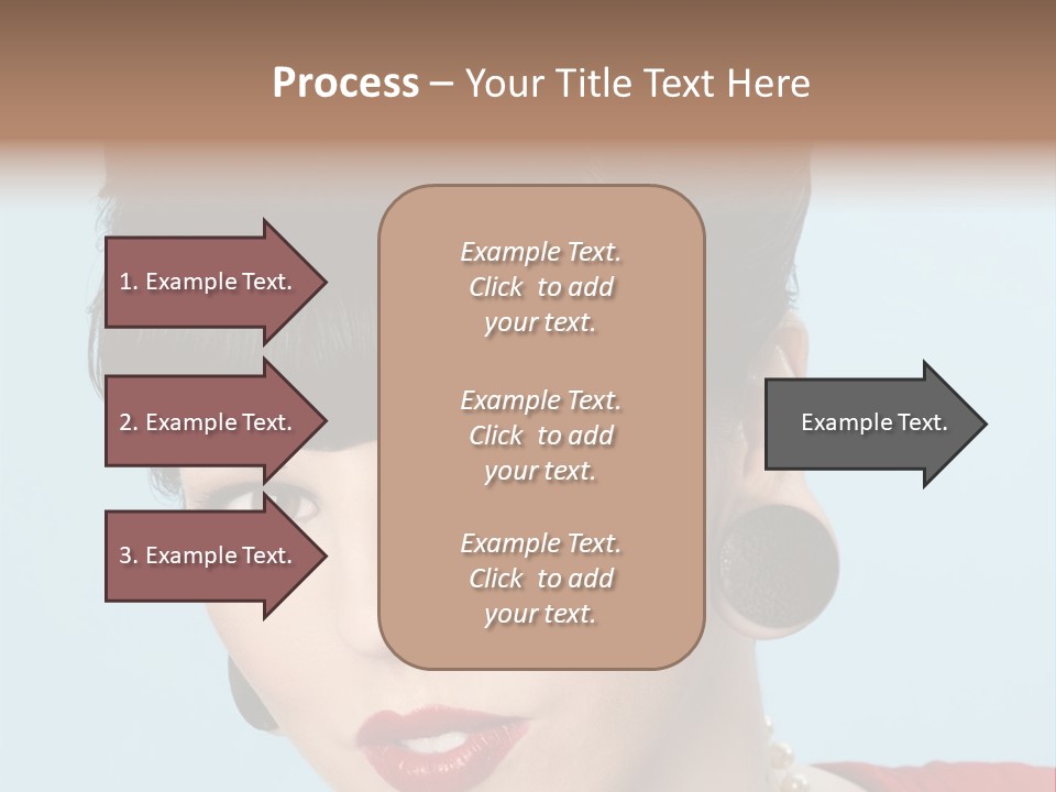 Necklace Head Brunette PowerPoint Template