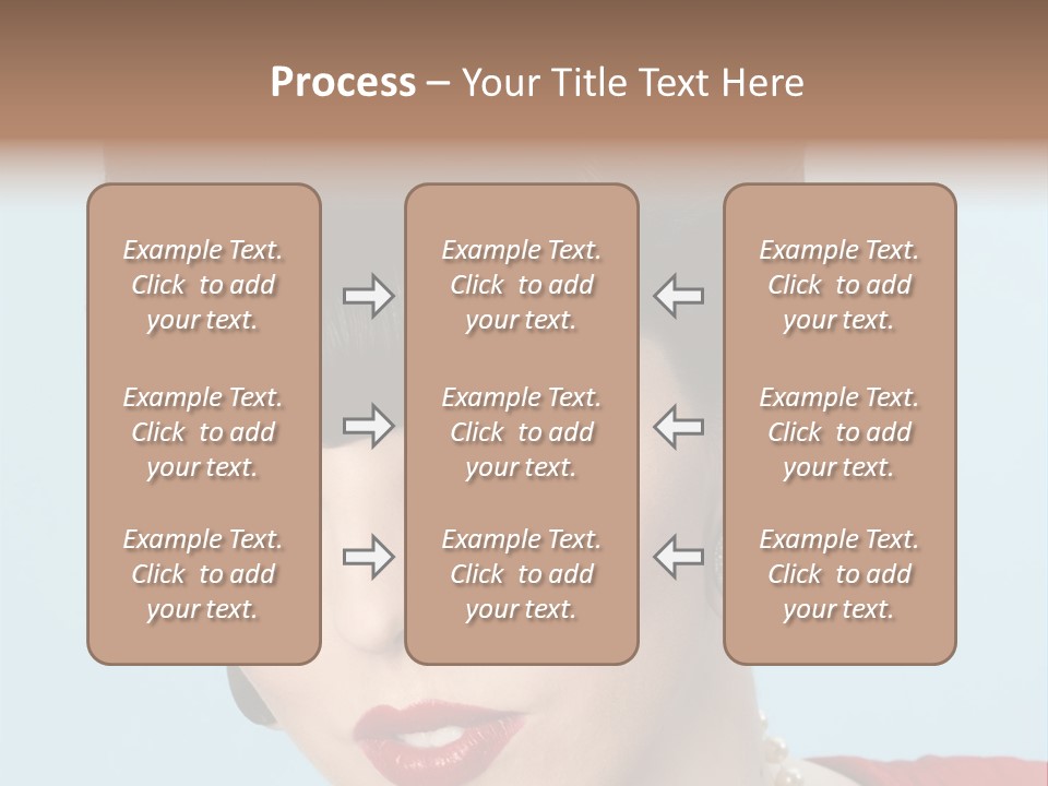 Necklace Head Brunette PowerPoint Template