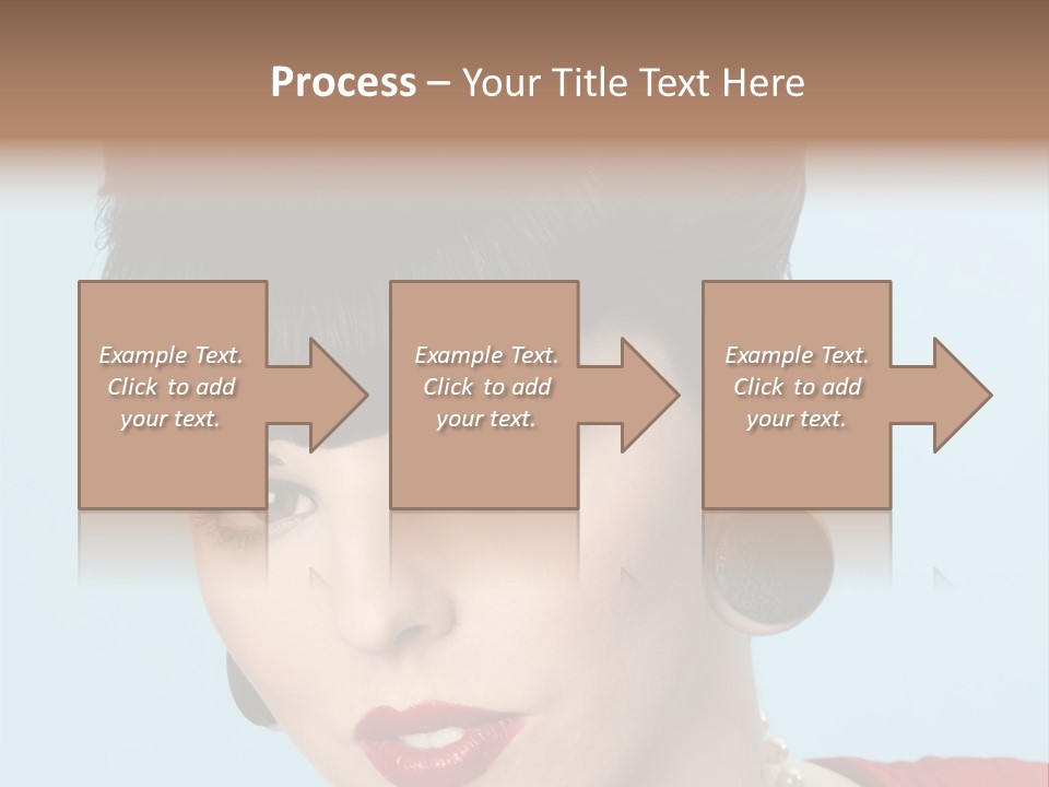 Necklace Head Brunette PowerPoint Template