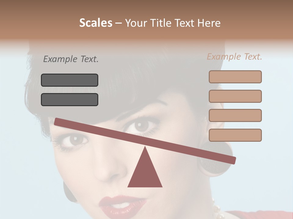 Necklace Head Brunette PowerPoint Template