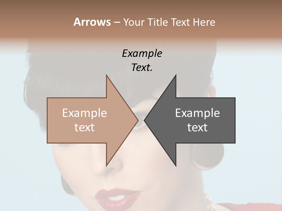 Necklace Head Brunette PowerPoint Template