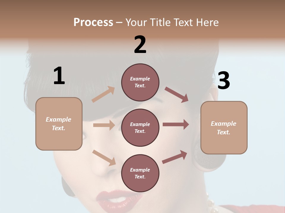 Necklace Head Brunette PowerPoint Template