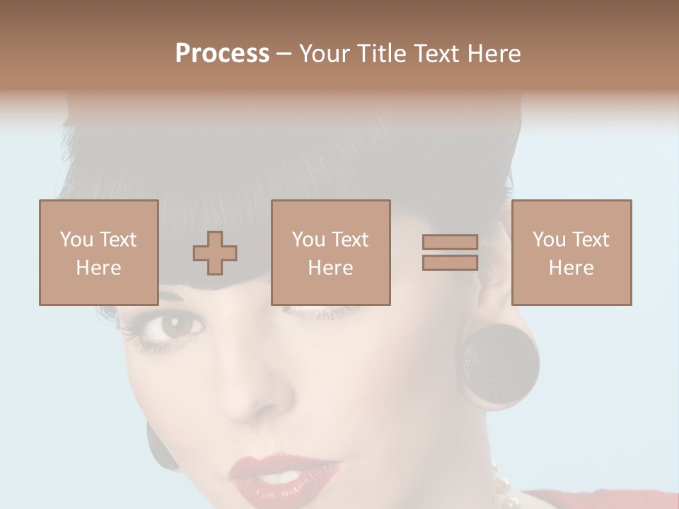 Necklace Head Brunette PowerPoint Template