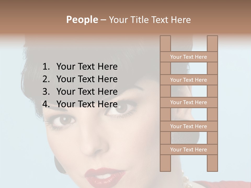 Necklace Head Brunette PowerPoint Template