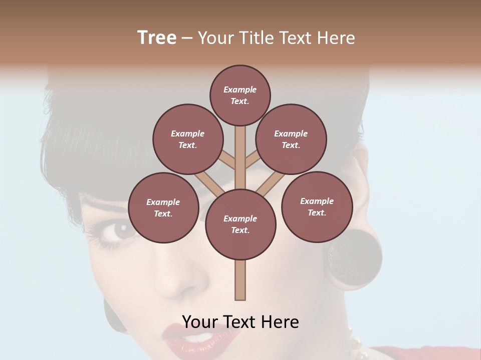 Necklace Head Brunette PowerPoint Template