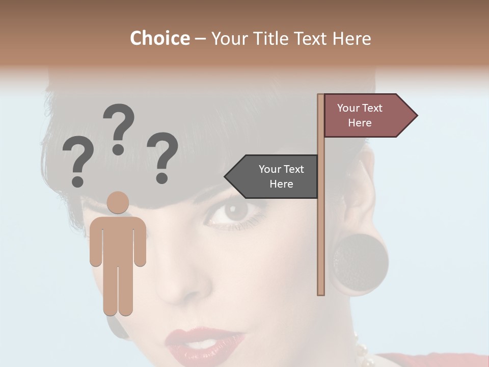 Necklace Head Brunette PowerPoint Template