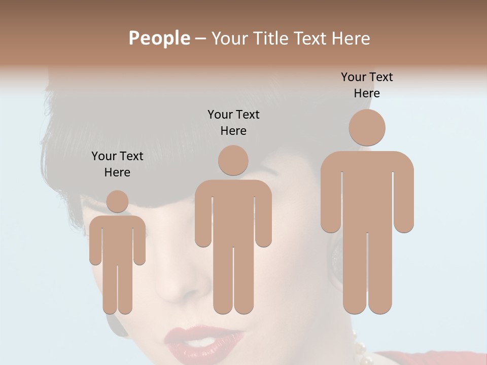 Necklace Head Brunette PowerPoint Template