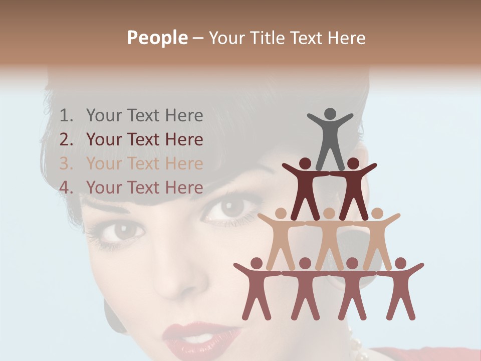 Necklace Head Brunette PowerPoint Template