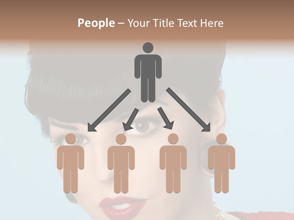 Necklace Head Brunette PowerPoint Template