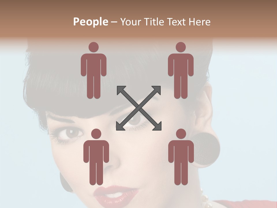 Necklace Head Brunette PowerPoint Template