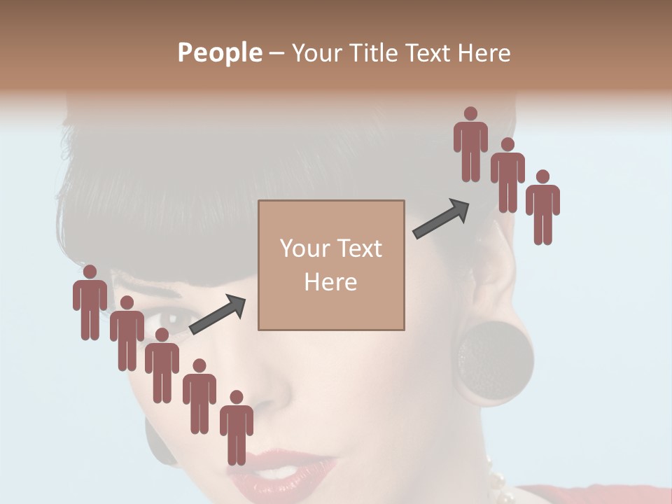 Necklace Head Brunette PowerPoint Template