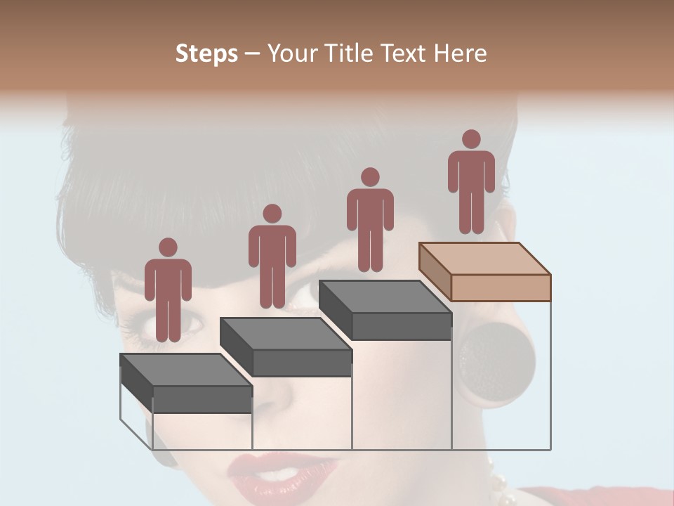 Necklace Head Brunette PowerPoint Template