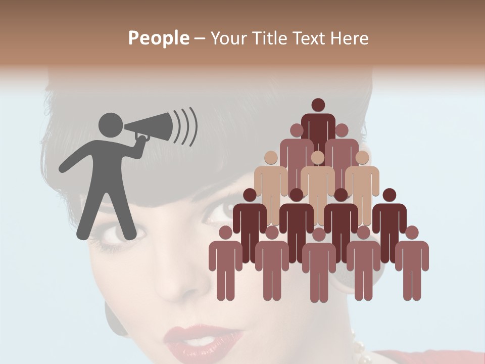 Necklace Head Brunette PowerPoint Template