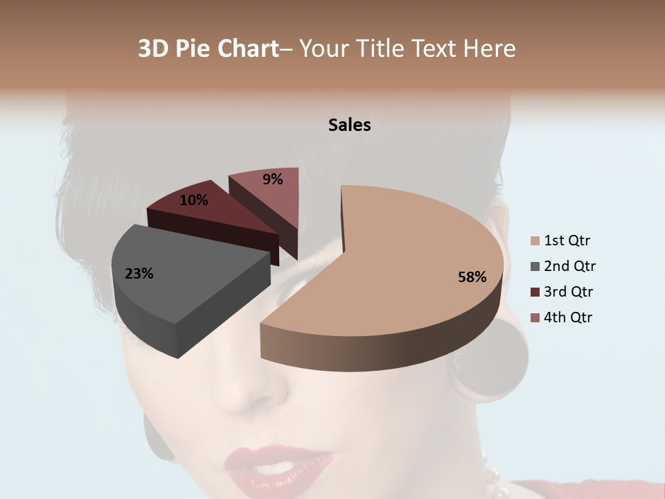 Necklace Head Brunette PowerPoint Template