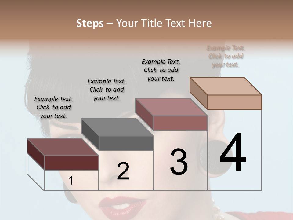 Necklace Head Brunette PowerPoint Template