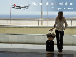Bag Airplane Tour PowerPoint Template