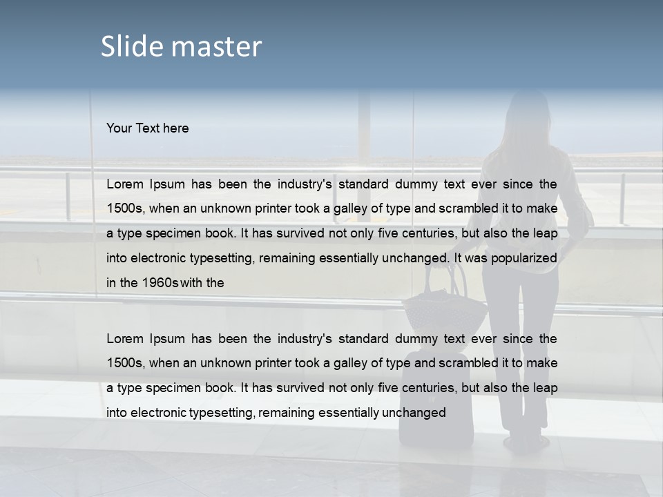 Bag Airplane Tour PowerPoint Template