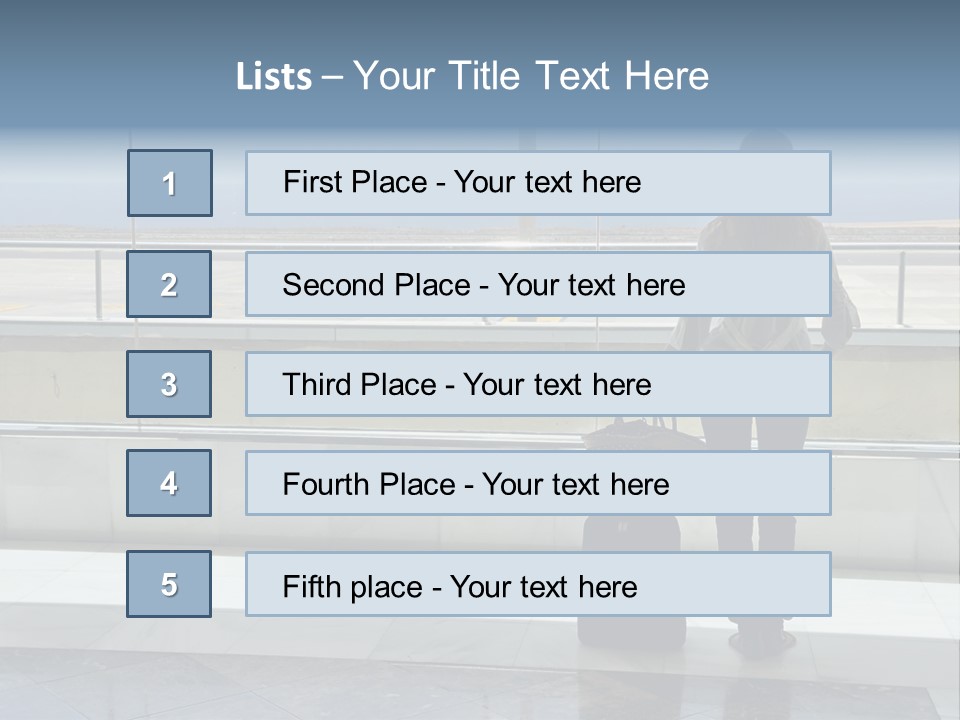 Bag Airplane Tour PowerPoint Template