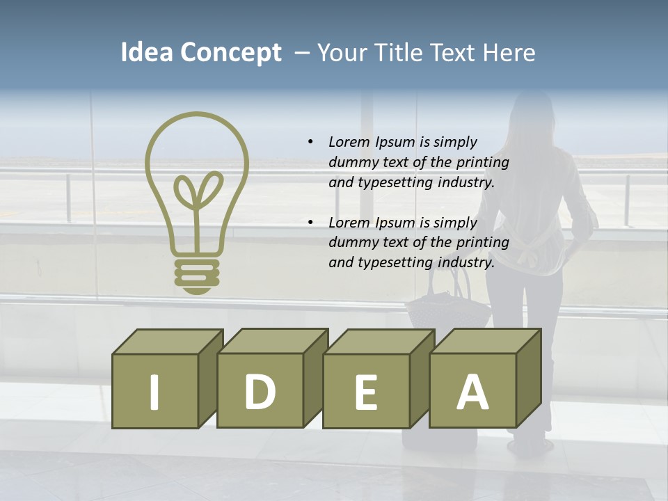 Bag Airplane Tour PowerPoint Template