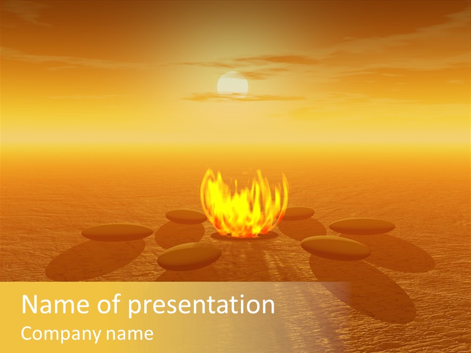 Sunny Meditation Dry PowerPoint Template