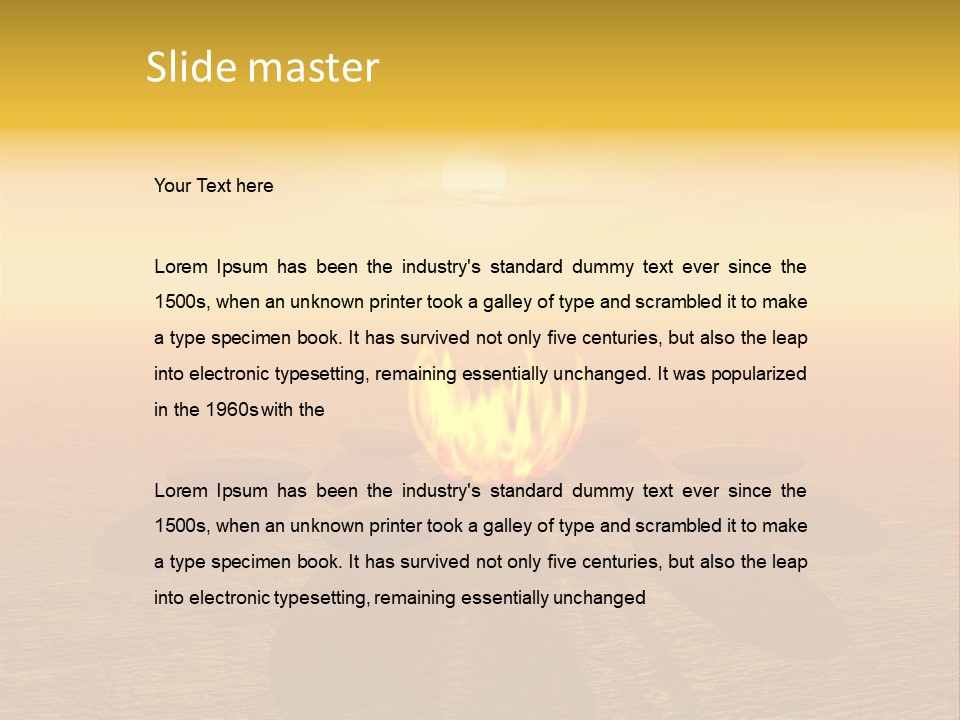 Sunny Meditation Dry PowerPoint Template