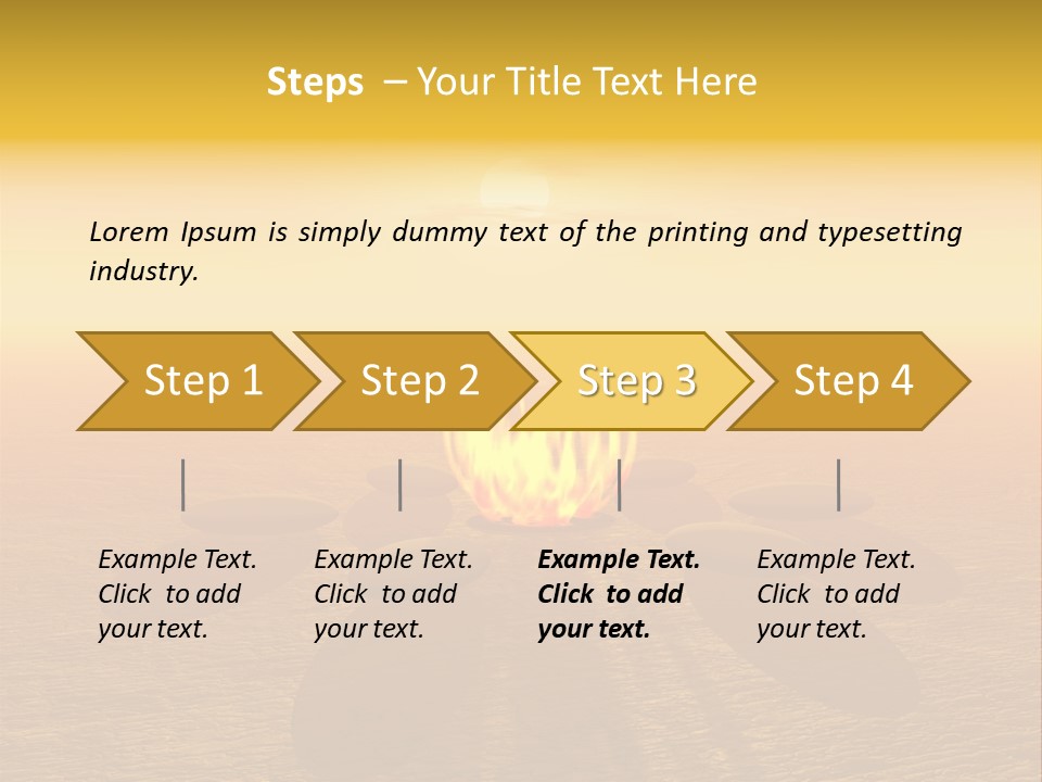 Sunny Meditation Dry PowerPoint Template