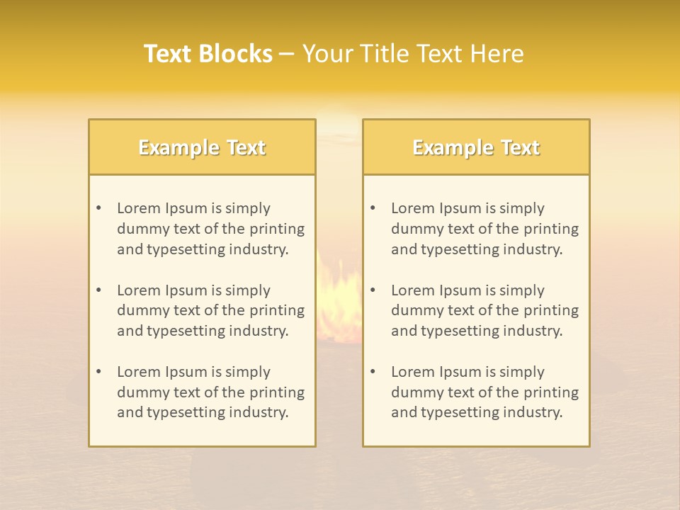 Sunny Meditation Dry PowerPoint Template