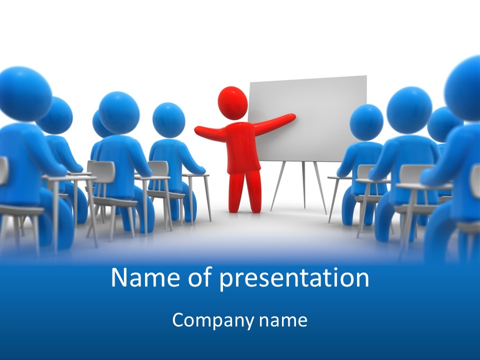 Presentation Education Threedimensional PowerPoint Template