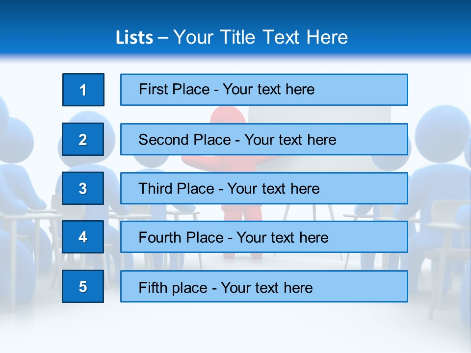 Presentation Education Threedimensional PowerPoint Template