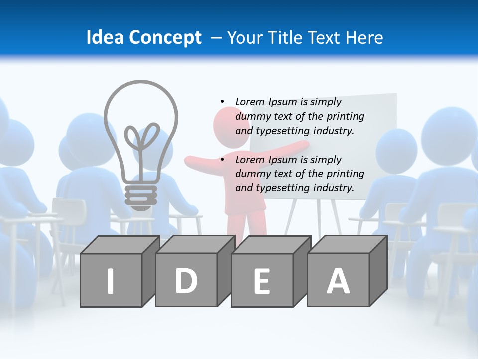 Presentation Education Threedimensional PowerPoint Template