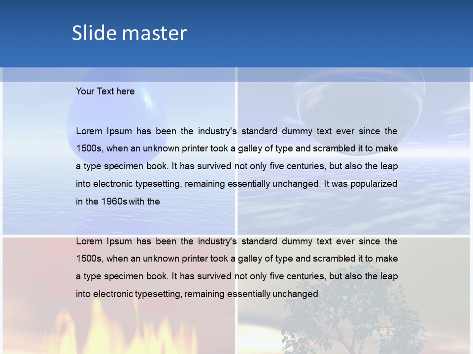 Fire Environment Wind PowerPoint Template
