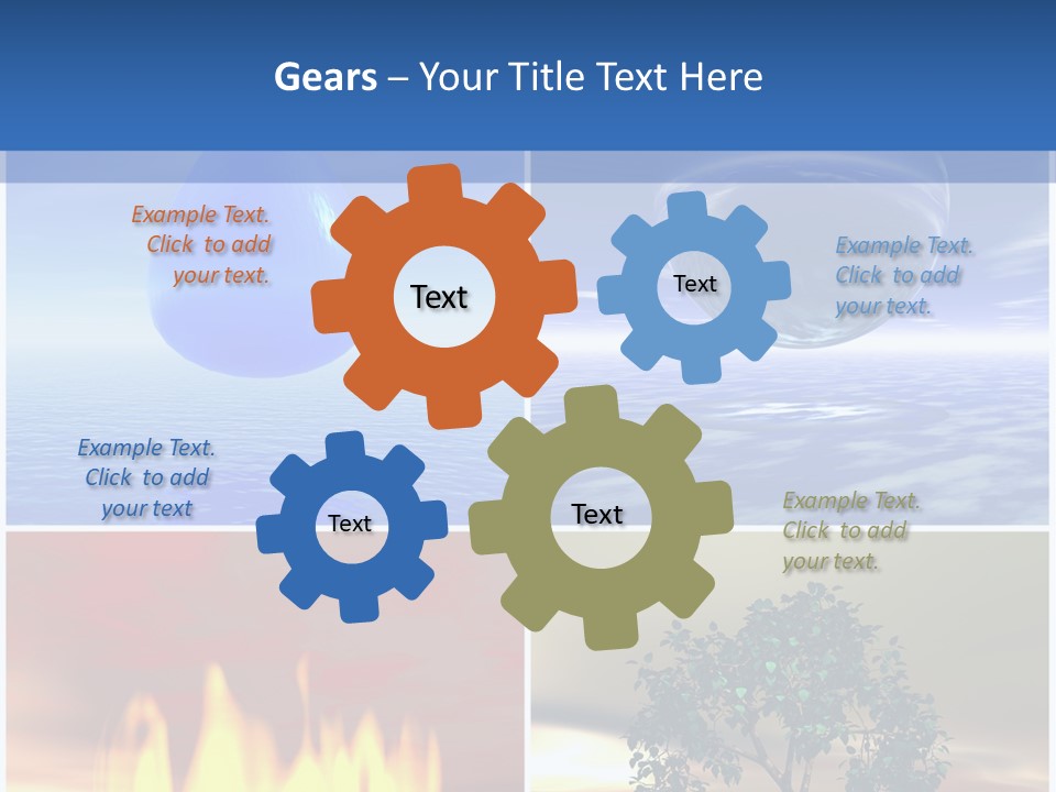 Fire Environment Wind PowerPoint Template