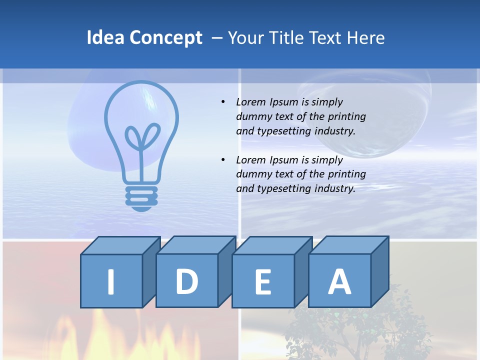 Fire Environment Wind PowerPoint Template