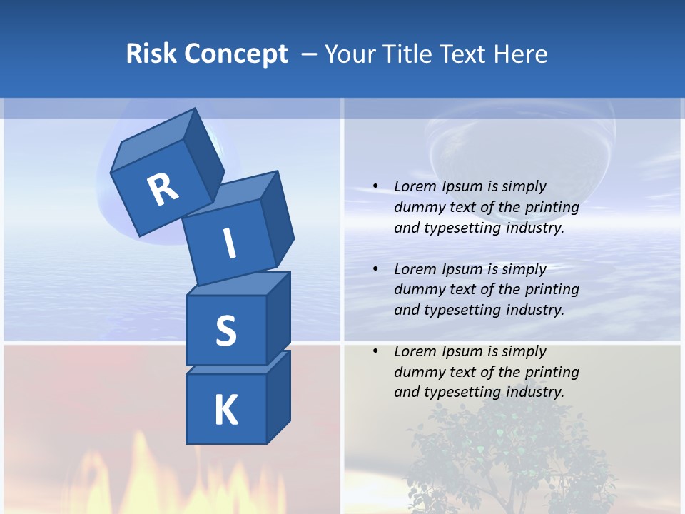 Fire Environment Wind PowerPoint Template
