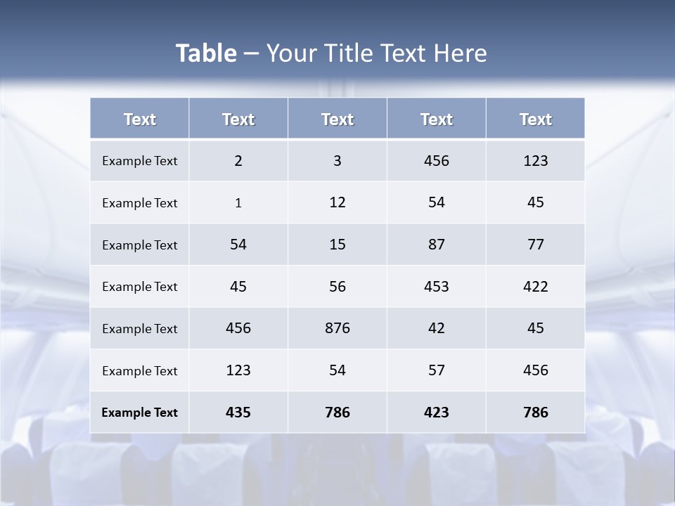Sit Passenger Fly PowerPoint Template