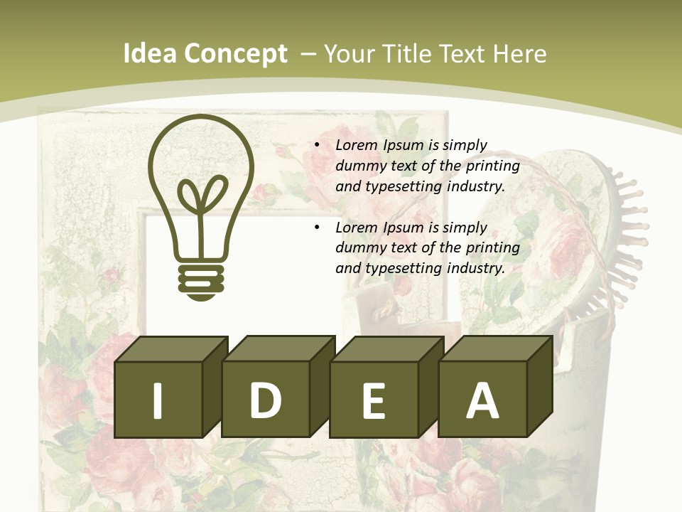 Inlay Craft Bottle PowerPoint Template