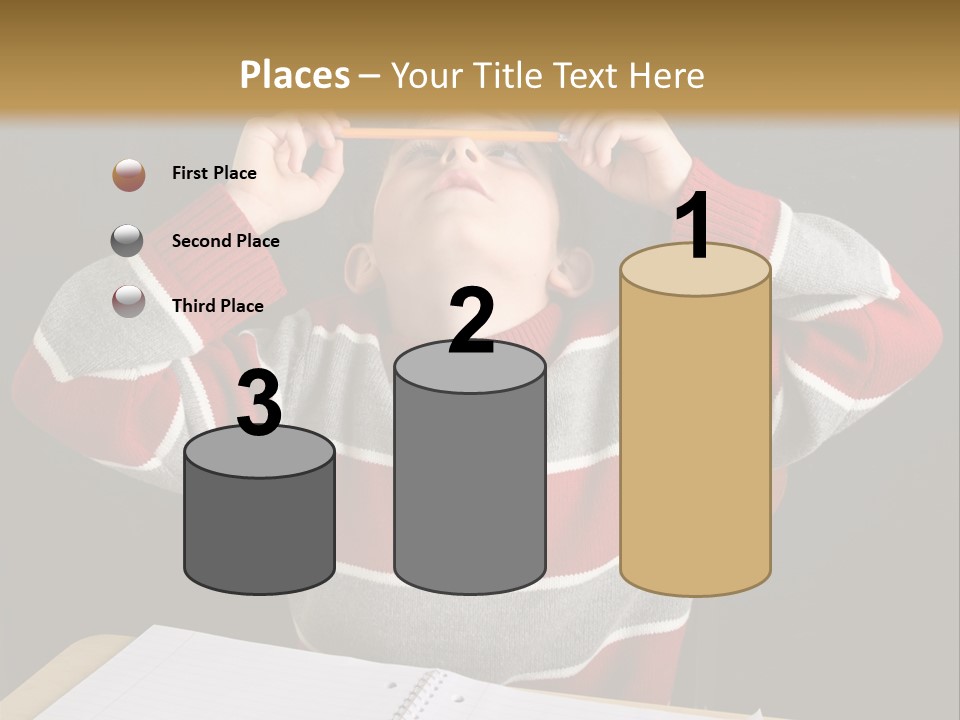 Student Backwards Sitting PowerPoint Template