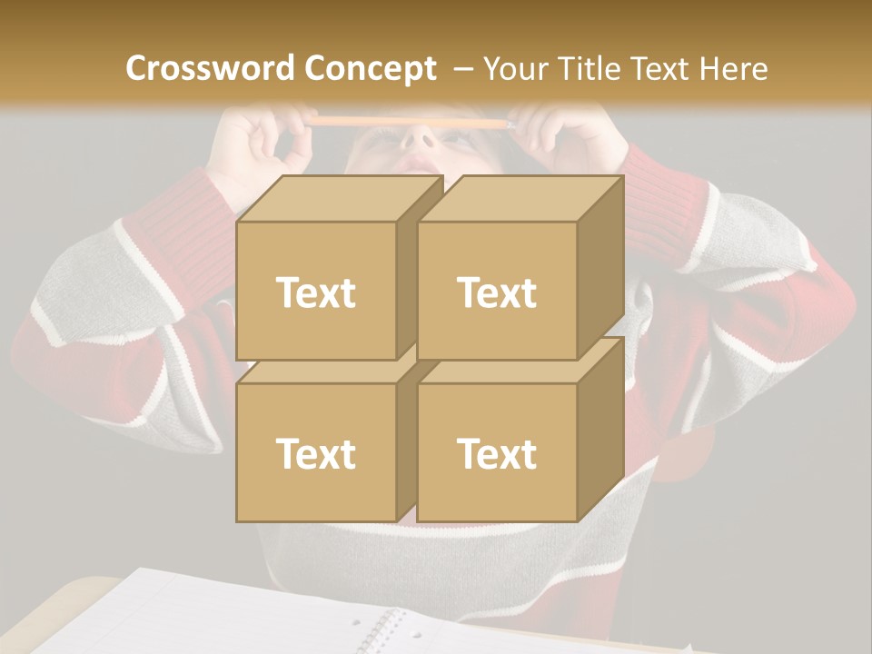 Student Backwards Sitting PowerPoint Template