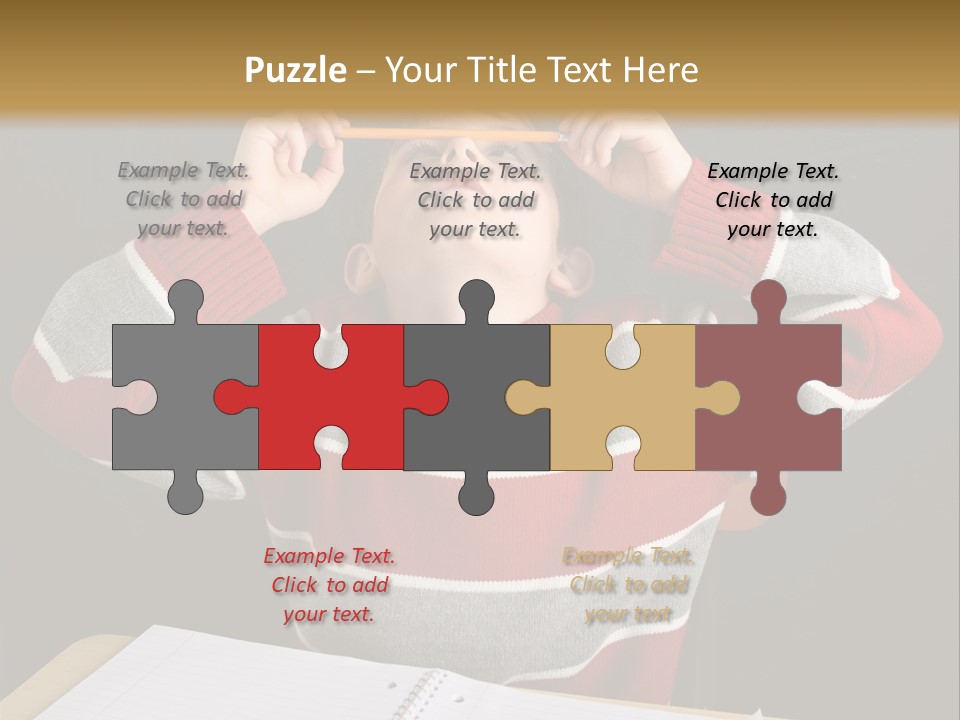 Student Backwards Sitting PowerPoint Template