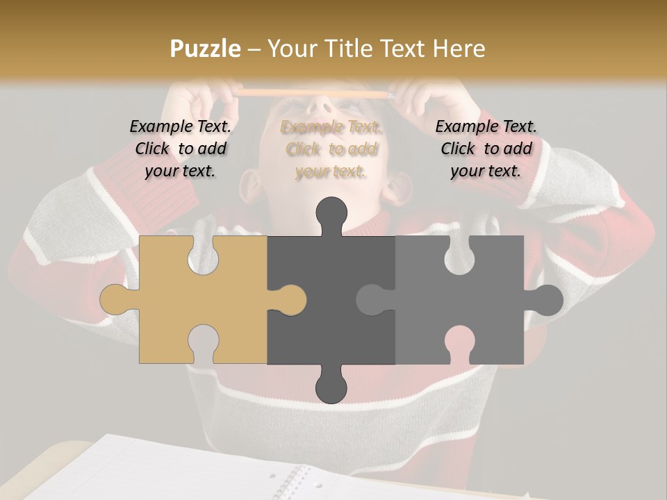 Student Backwards Sitting PowerPoint Template