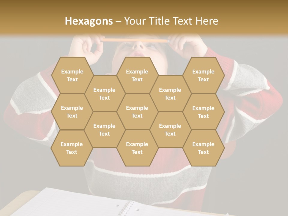 Student Backwards Sitting PowerPoint Template