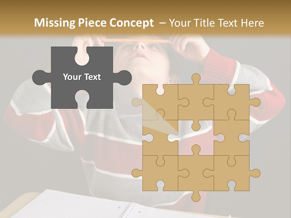 Student Backwards Sitting PowerPoint Template