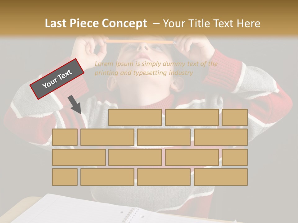 Student Backwards Sitting PowerPoint Template