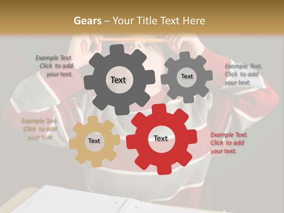 Student Backwards Sitting PowerPoint Template