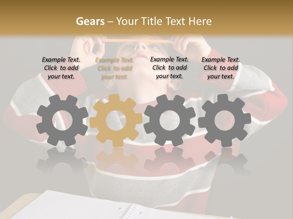 Student Backwards Sitting PowerPoint Template