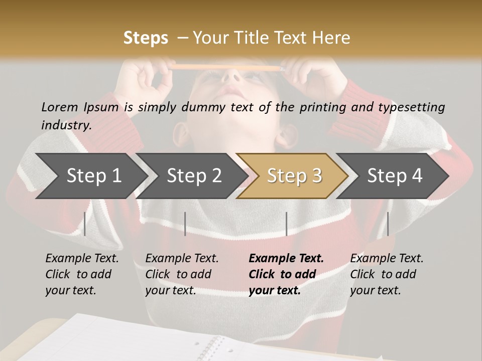 Student Backwards Sitting PowerPoint Template